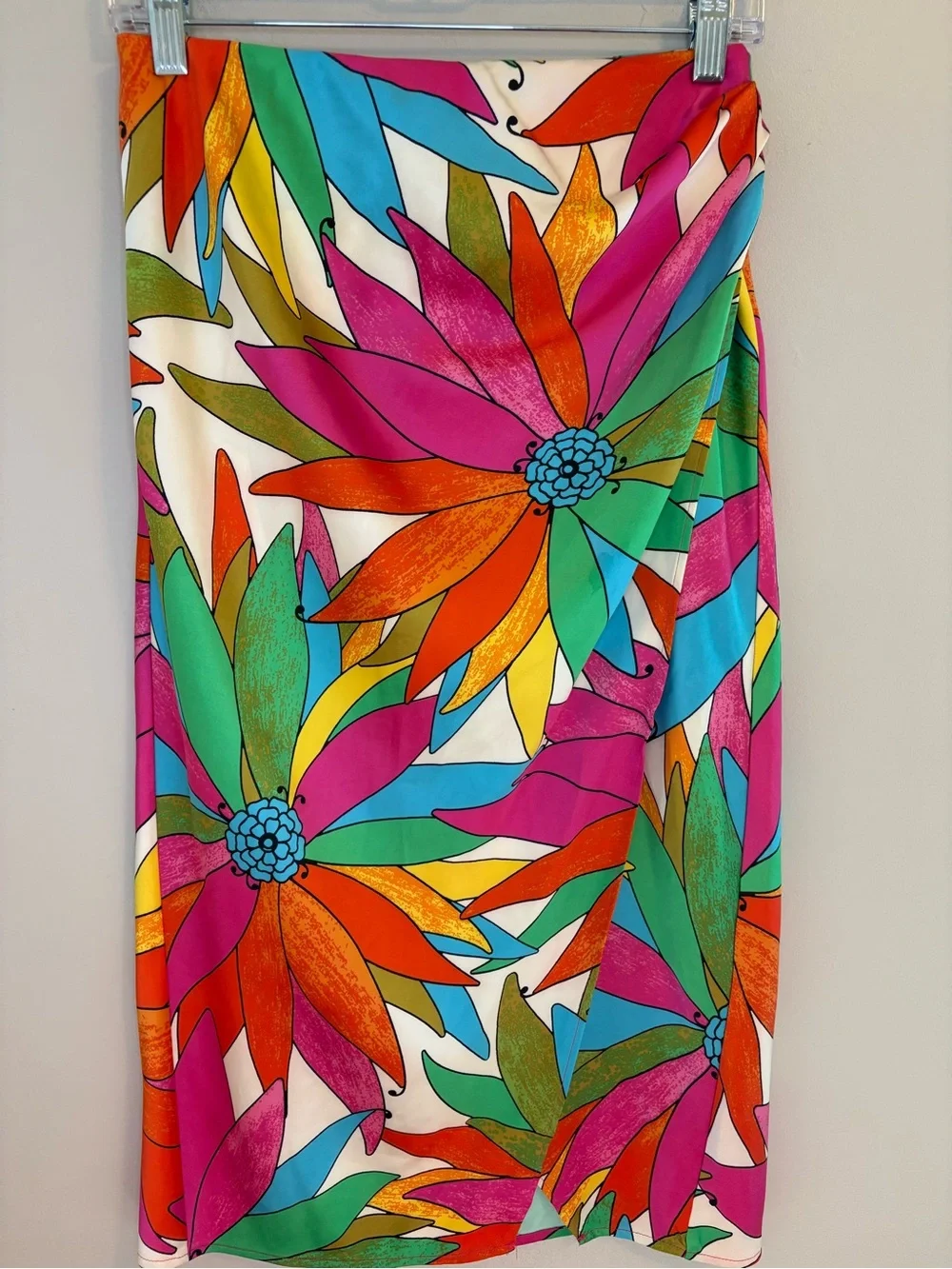 Rachel Zoe XS Floral Halter Top & Midi Skirt Matching Set Tropical